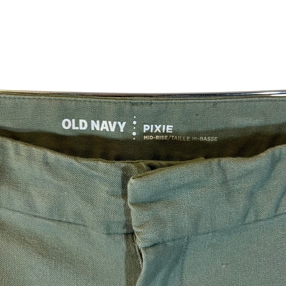 Old Navy Pixie Mid Rise Skinny Pants Plus Size 18 Sage Green Pockets Stretch - Picture 5 of 6